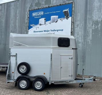 Tweedehands Weijer en Humbaur 1,5 + 2 paards (koets)trailers, Dieren en Toebehoren, Paarden en Pony's | Trailers en Aanhangwagens