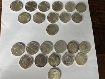 Nederland. 10 Gulden Lot van 24 stuks, Postzegels en Munten, Munten | Nederland
