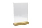 Kaarthouder A4 Plexi Met Bamboe Voet - Blank, Verzenden, Nieuw in verpakking, Etalage