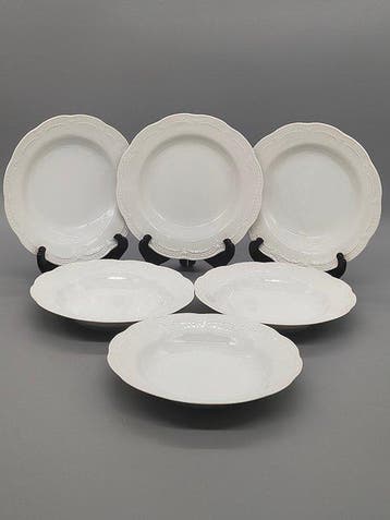 Eetservies - 6 Hutschenreuther Viktoria Porzellanteller