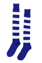Gebreide Lange Sokken Blauw Wit Gestreept 39-46 Gebreid Carn, Ophalen of Verzenden, Nieuw, Overige maten, Carnaval