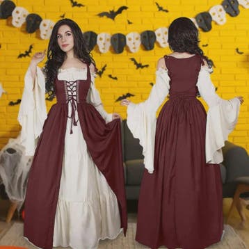 Middeleeuwse Jurk Dames - Vintage Ierse Kostuum voor Cosplay, Verzenden