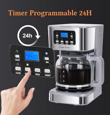 Koffiezetapparaat - filterkoffie - Glazen pot - RVS - 950W -, Verzenden, Zo goed als nieuw
