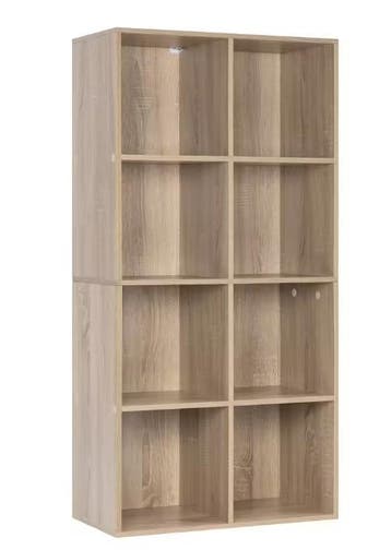 Witte Boekenkast met 8 Vakjes – Multifunctioneel Opbergrek, Verzenden, Nieuw