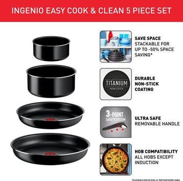 Tefal Ingenio Easy Cook & Clean - Pannenset - 5-delig, Verzenden, Nieuw