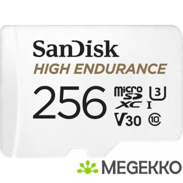SanDisk High Endurance 256GB MicroSDXC Geheugenkaart met SD, Computers en Software, RAM geheugen, Verzenden, Nieuw