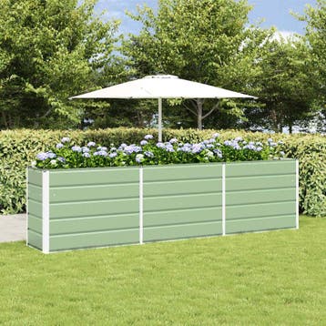 vidaXL Plantenbak Pastelgroen 290 x 50 x 75 cm, Verzenden, Minder dan 60 cm, Nieuw, Metaal