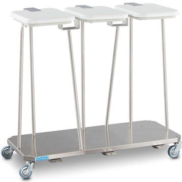 Afvalzakhouder | RVS | Klapdeksel | Wielen (Geremd) |, Verzenden, Nieuw in verpakking