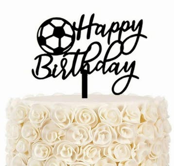 Voetbal taart topper en cupcake set, Ophalen of Verzenden, Nieuw, Taarten of Cupcakes, Versiering