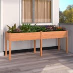 vidaXL Plantenbak met voering 203x53x76 cm massief vurenhout, 100 cm of meer, Verzenden, Nieuw, 60 cm of meer