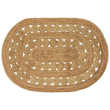 vidaXL Vloerkleden Naturel 100 x 152 cm Jute, Verzenden, Nieuw, Bruin