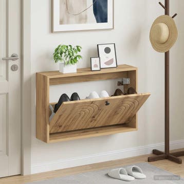 vidaXL Wandgemonteerde Schoenkast ALKMAAR 71 x 17 x 43 cm, Verzenden, Nieuw