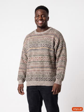 NOBRAND Truien Heren maat XL Beige Vintage, Ophalen of Verzenden, Nieuw