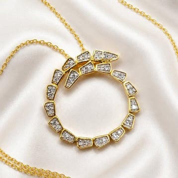 Zonder minimumprijs - Ketting met hanger - 18 karaat Zilver,