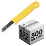 Solingen Bandstaal Mes – HACCP – Geel – RVS Lemmet 40, Ophalen of Verzenden, Nieuw, Rvs of Chroom, Los bestek