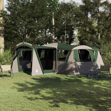 vidaXL Gezinstent voor 20 personen 20-persoons Groen en Wit, Verzenden, Nieuw, Tot en met 2