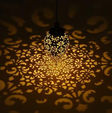 Solar Olijfvorm Hanglantaarn – LED Tuinlamp en Waterdicht, Verzenden, Nieuw