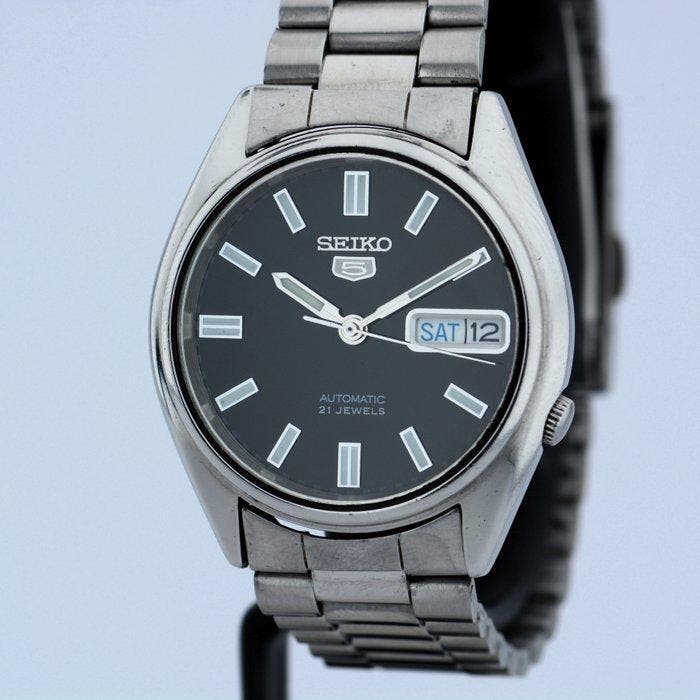 Seiko - 5 Automatic Day Date - Zonder minimumprijs -, Sieraden, Tassen en Uiterlijk, Horloges | Antiek