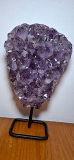 amethist paarse amethistkwarts - Hoogte: 27 cm - Breedte:
