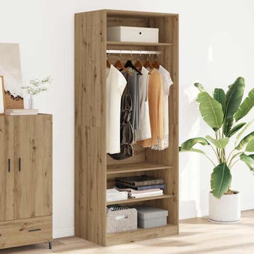 vidaXL Kledingkast 80x50x200 cm bewerkt hout artisanaal, Verzenden, Nieuw