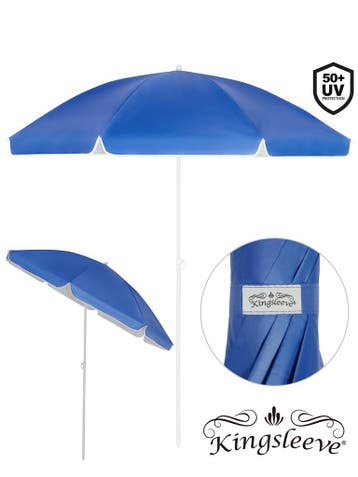 Parasol Cyprus Blauw Ø180cm met kantelfunctie, Verzenden, Nieuw