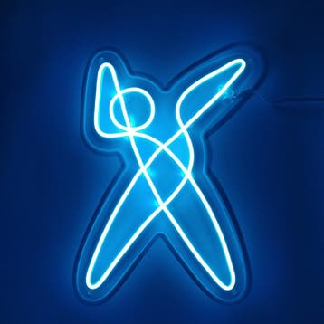 Hemelsblauw Dans Neon Bord Dab Sport Dansen Lamp LED, Verzenden, Nieuw