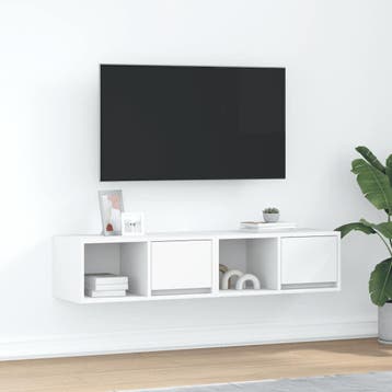 vidaXL Tv-meubelen 2 st 60x31x25,5 cm bewerkt hout wit, Verzenden, Nieuw, Overige houtsoorten