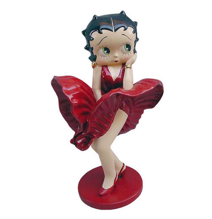 Betty Boop Classic Pose Beeld met Rode Glitters 3ft, Verzamelen, Beelden en Beeldjes, Ophalen