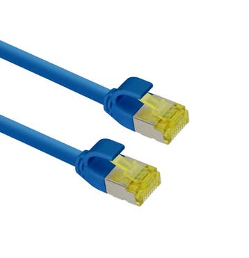 Ultra slim Patchkabel S/FTP Cat 6A blauw 10 M, Ophalen of Verzenden, Nieuw