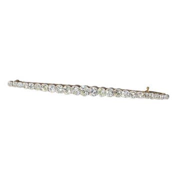 Broche - 18 karaat Geel goud, Platina - 2.64ct. tw. Diamant