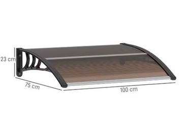 Deurluifel 120x75 cm Polycarbonaat Transparant UV Afdak, Verzenden, Nieuw