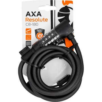 AXA Kabelslot met cijfercode - 180 cm - Mat zwart - Flexi..., Ophalen of Verzenden, Nieuw