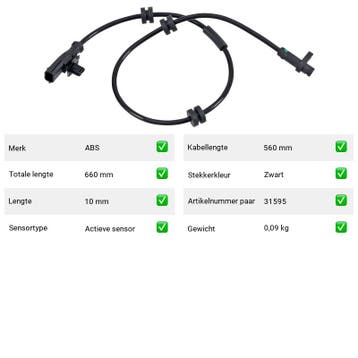 ABS-sensor Achteras Ford Fiesta 1.6 ST (2013-2017), Auto-onderdelen, Verzenden, Nieuw, Ford
