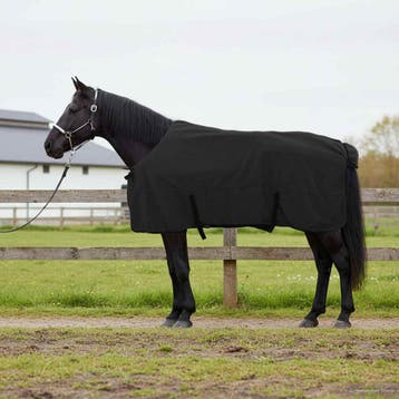 vidaXL Paardendeken Zwart 125 cm Polyester Fleece, Dieren en Toebehoren, Verzenden, Nieuw