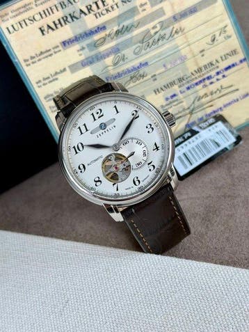 Zeppelin - Graf Zeppelin Open Heart Automatic - 7666-5 -, Nieuw