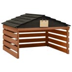vidaXL Overkapping voor grasmaaier 78x74x54 cm vurenhout, Verzenden, Nieuw