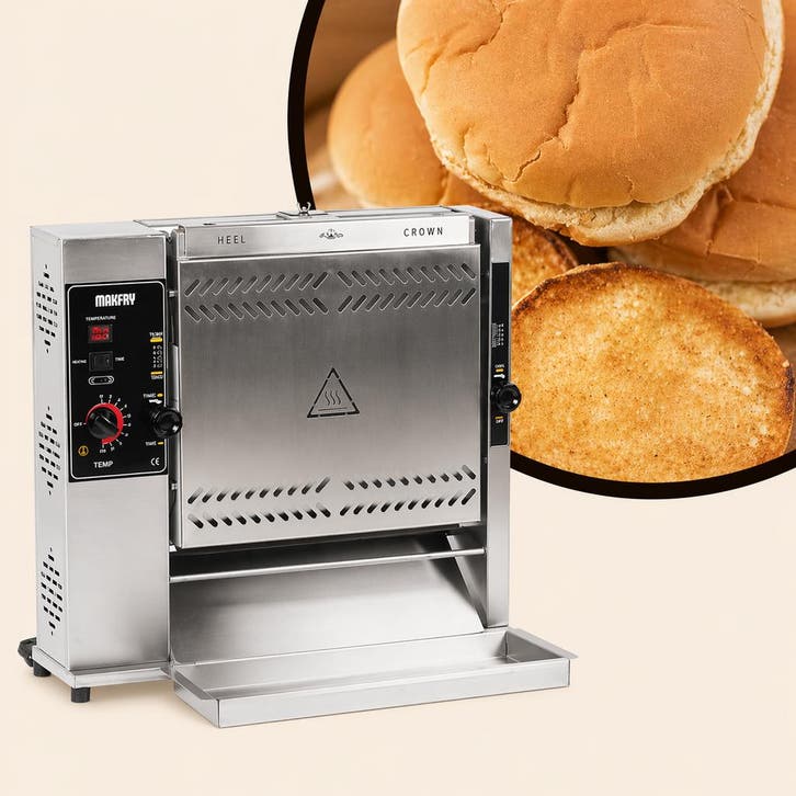 Makfry Doorlooptoaster | VERTCAL BUN-TOASTER EKM-41 | 350 B, Zakelijke goederen, Horeca | Keukenapparatuur, Nieuw in verpakking