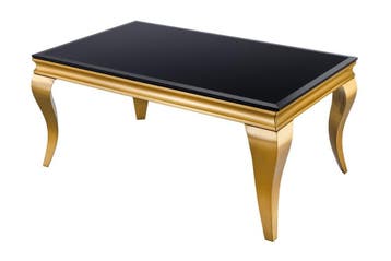 Elegante salontafel MODERN BAROK 100cm zwart opaalglas, Ophalen of Verzenden, Nieuw
