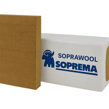 Soprawool Vent 1200x600x120mm 5pl/pak Rd:3.45 (=3,60mÂ²), Nieuw, Steenwol, Minder dan 4 cm, Minder dan 5 m²