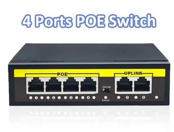 48V PoE Switch 4 Poort 100Mbps 2 Uplink, Verzenden, Nieuw