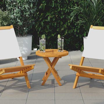 vidaXL Tafelblad rond 2,5 cm 40 cm massief teakhout, Huis en Inrichting, Tafels | Eettafels, Verzenden, Nieuw