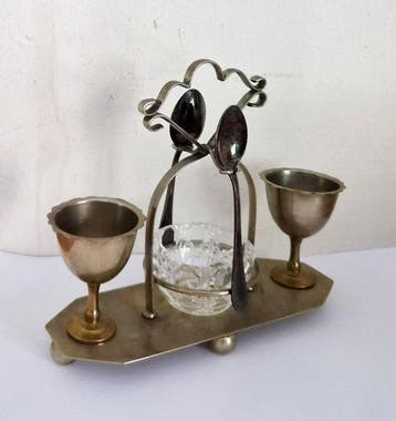 Eierdopje - setje met 2 eierdopjes, 2 lepeltjes en