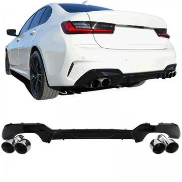 Diffuser BMW 3 Serie G20 G21 Glans Zwart Sierstukken Chroom, Ophalen of Verzenden, Nieuw