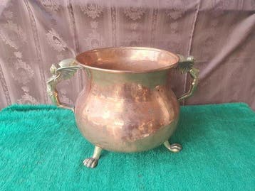 Vuurpot - Koper, Messing - Grote koperen ketel