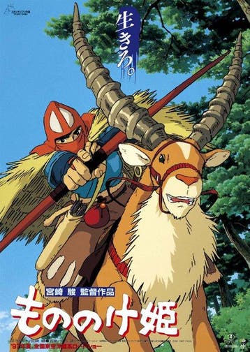 Hayao Miyazaki - Studio Ghibli - Mononoke Hime Movie Poster, Nieuw
