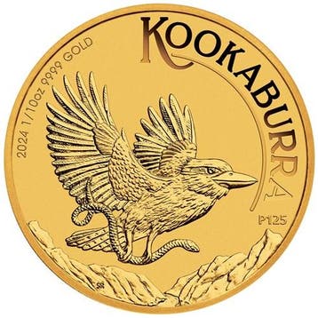 Gouden Kookaburra - 1/10 oz 2024 (15.000 Oplage), Verzenden, Losse munt, Goud