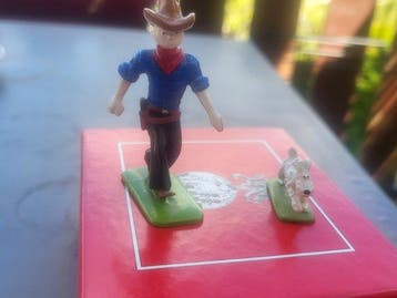 Figurine Pixi 4522 - Tintin en cowboy avec Milou, Nieuw