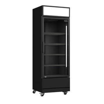 Glasdeur Koelkast 360L – Zwart FCU-370 BL, Nieuw in verpakking, Koelen en Vriezen
