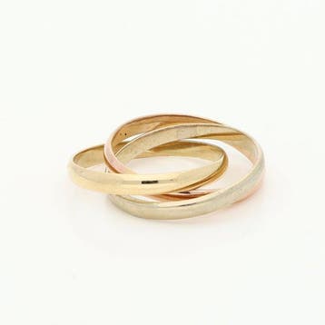 Ring - 14 karaat Geel goud, Witgoud, Roségoud, Sieraden, Tassen en Uiterlijk, Ringen, Nieuw