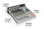 8 Kanaals Audio Mixer DJ Mengpaneel Bluetooth USB 48V, Verzenden, Nieuw